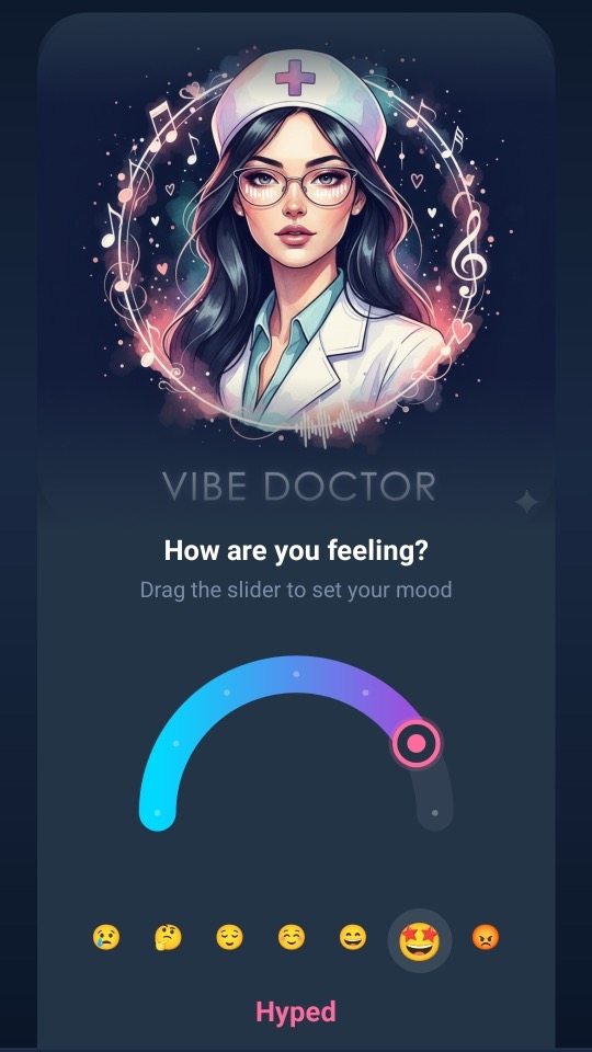 Vibe Twin App — Vibe Doctor mood slider